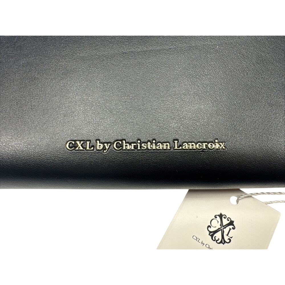 CXL by Christian Lacroix Black Faux Leather Zip Wristlet Wallet‎ New w/ Tags - Picture 12 of 12